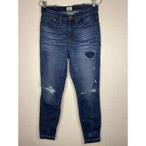 J Crew Lookout High Rise Skinny Jeans Distressed Women's Size 29